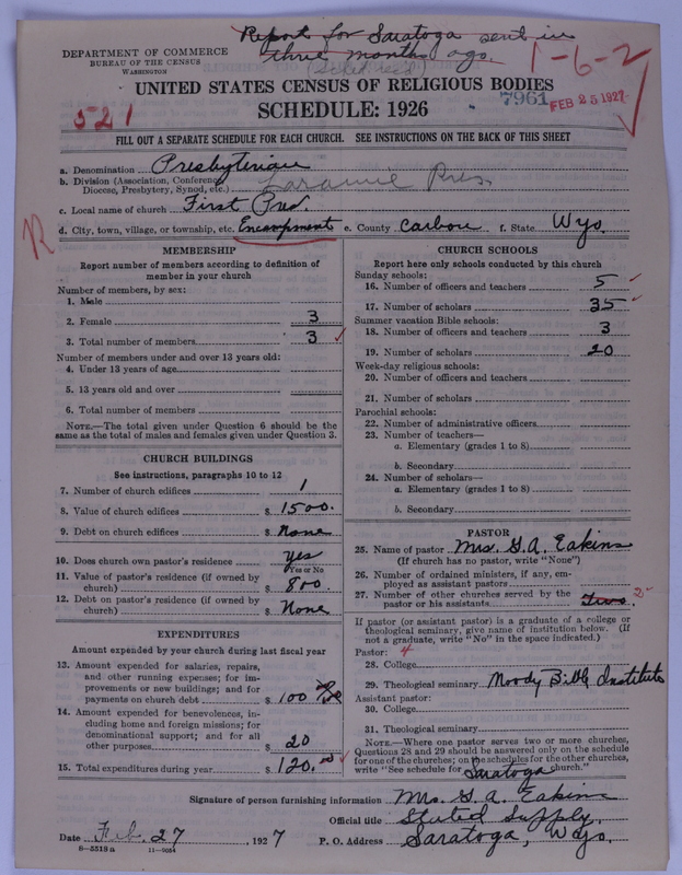 Scan of Presbyterian Church in the United States of America: 7961