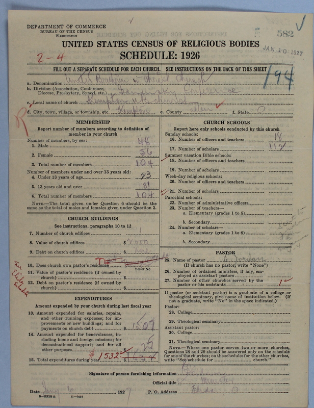 Scan of Church of the United Brethren in Christ: 582