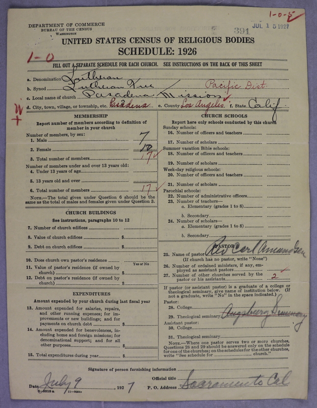Scan of Lutheran Free Church: 391