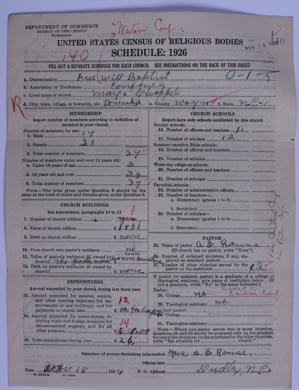 Scan of Free Will Baptists: 440