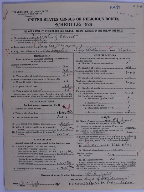 Scan of Disciples of Christ: 6857