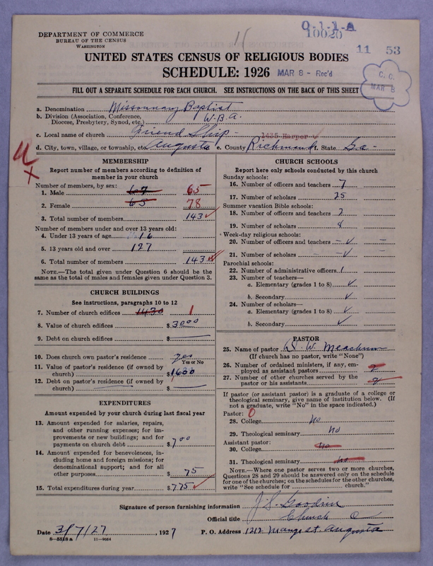 Scan of Negro Baptists: 10020