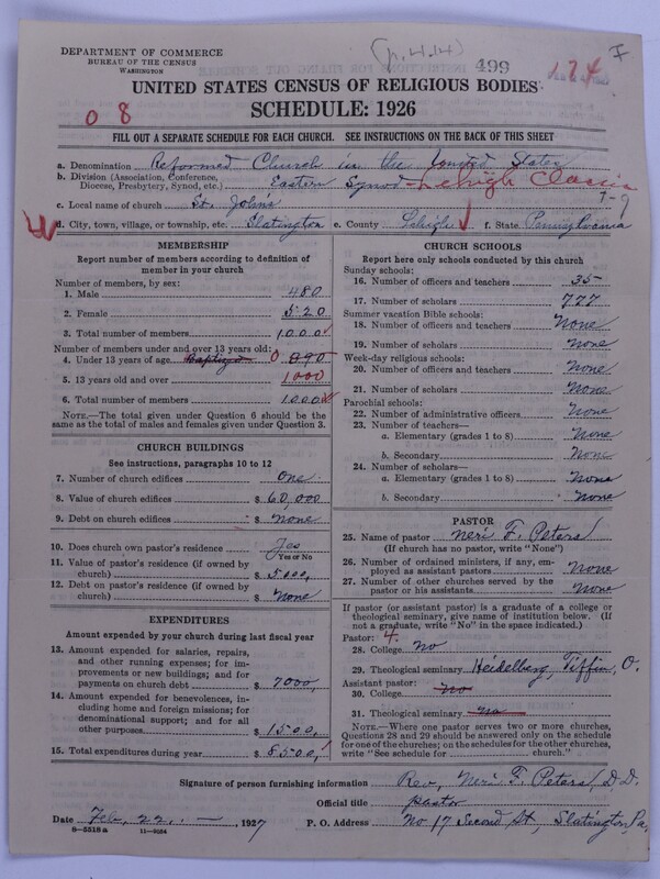 Scan of Reformed Church in the United States: 499