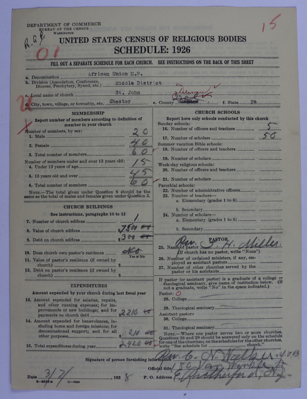 Scan of African Union Methodist Protestant Church: 15