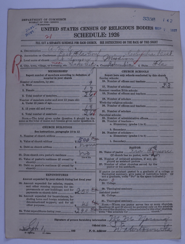 Scan of African Methodist Episcopal Church: 3358