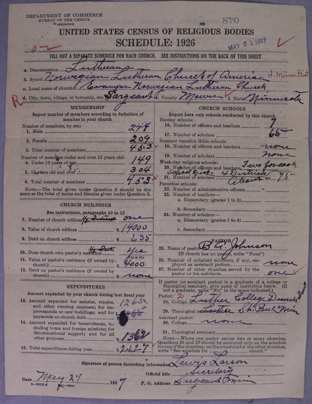Scan of Norwegian Lutheran Church of America: 870