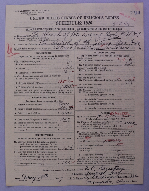 Scan of Church of the Living God, Christian Workers for Fellowship: 19