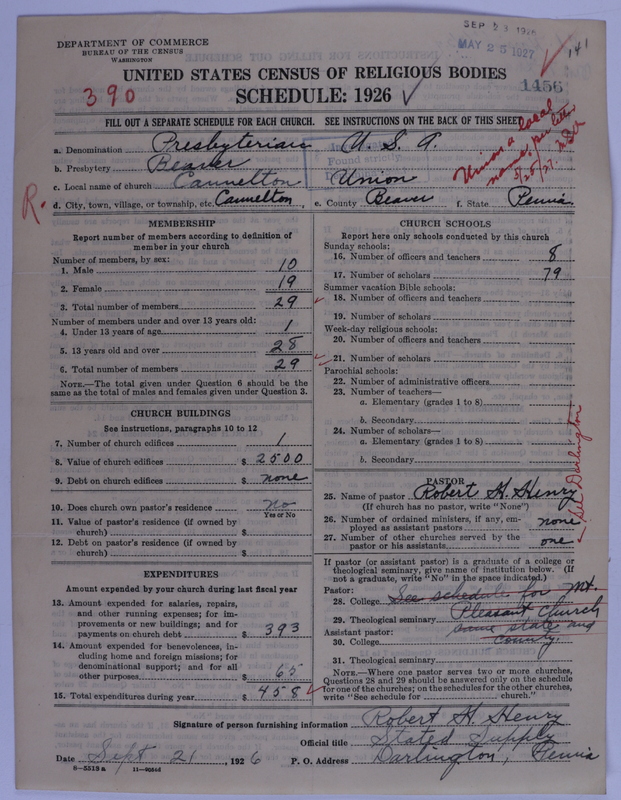 Scan of Presbyterian Church in the United States of America: 1456