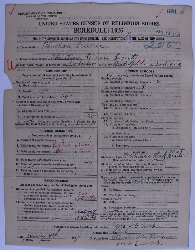 Scan of Church of Christ, Scientist: 601