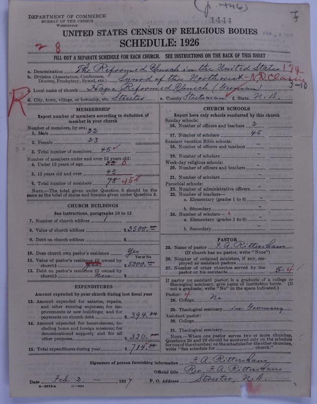Scan of Reformed Church in the United States: 1444