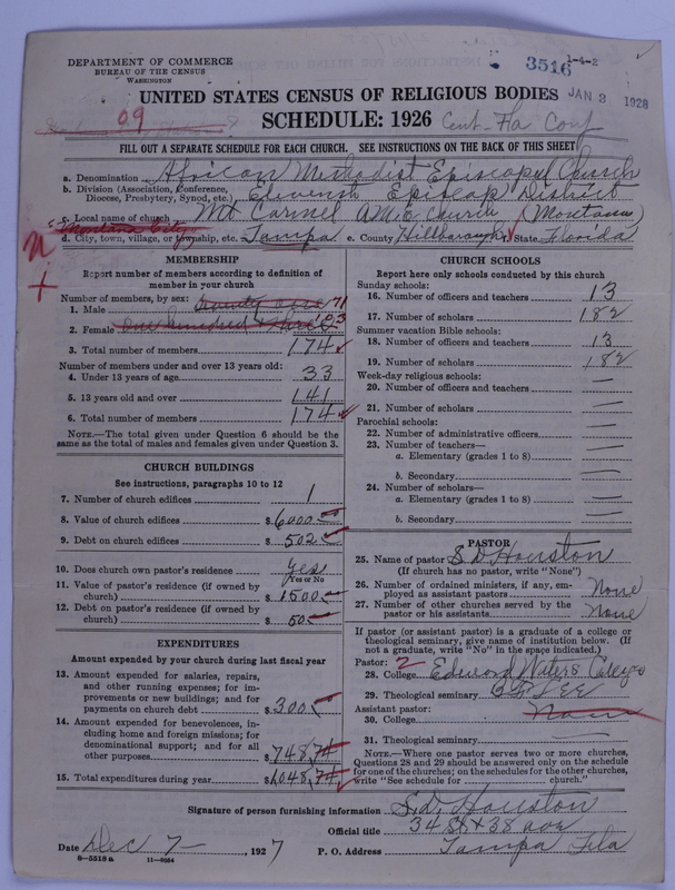 Scan of African Methodist Episcopal Church: 3516