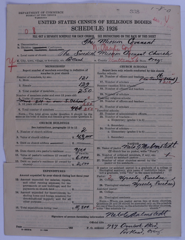 Scan of Swedish Evangelical Mission Covenant of America: 338