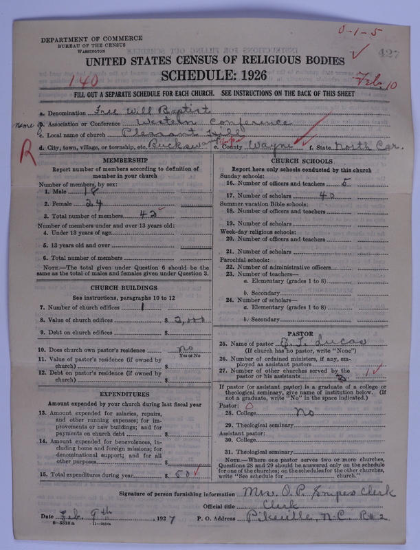 Scan of Free Will Baptists: 427