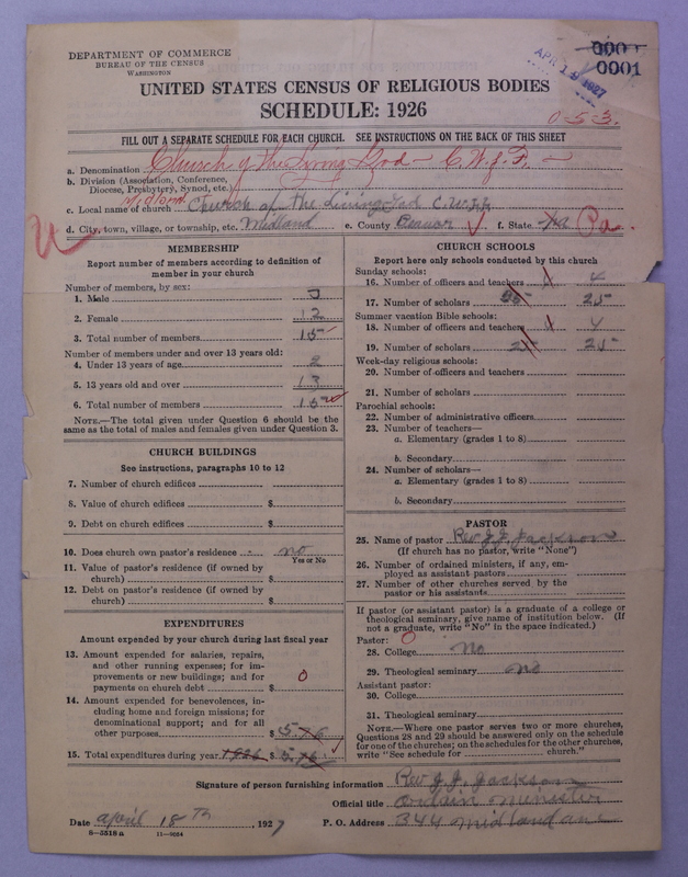 Scan of Church of the Living God, Christian Workers for Fellowship: 1