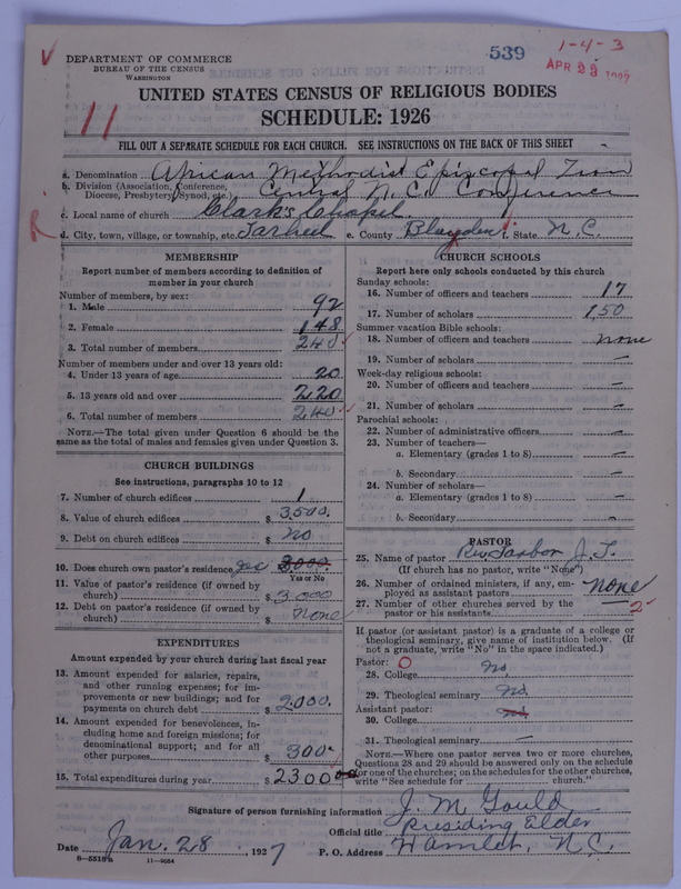 Scan of African Methodist Episcopal Zion Church: 539
