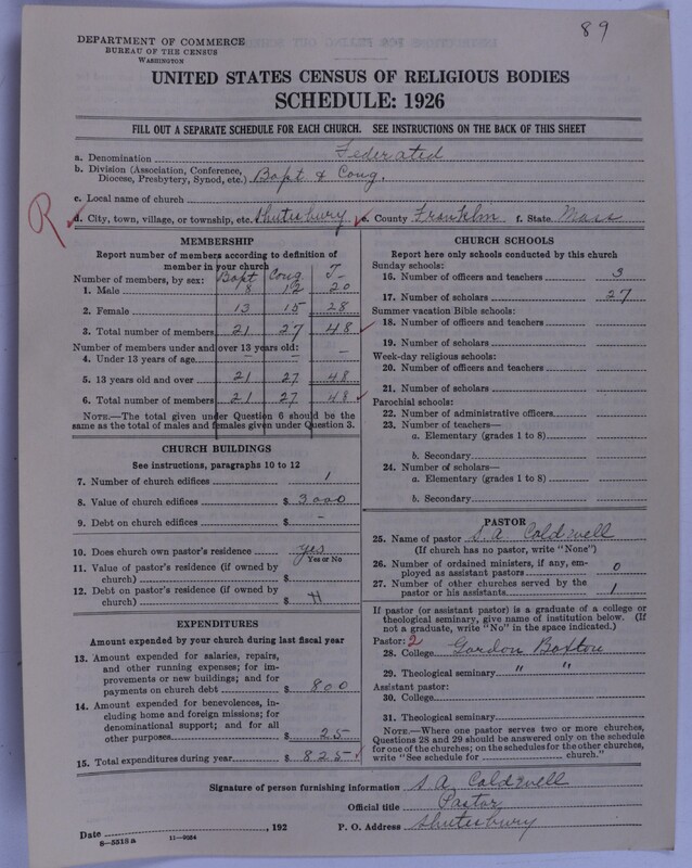 Scan of Federated Churches: 89