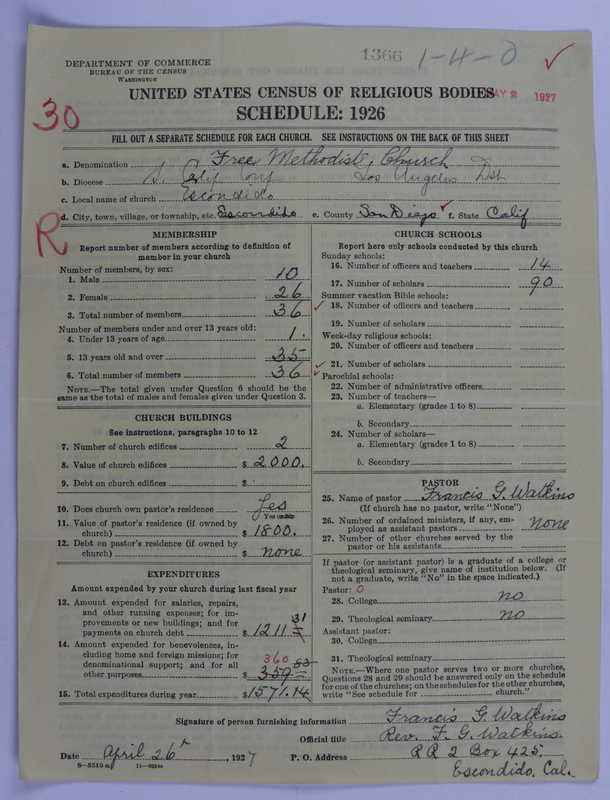 Scan of Free Methodist Church of North America: 1366