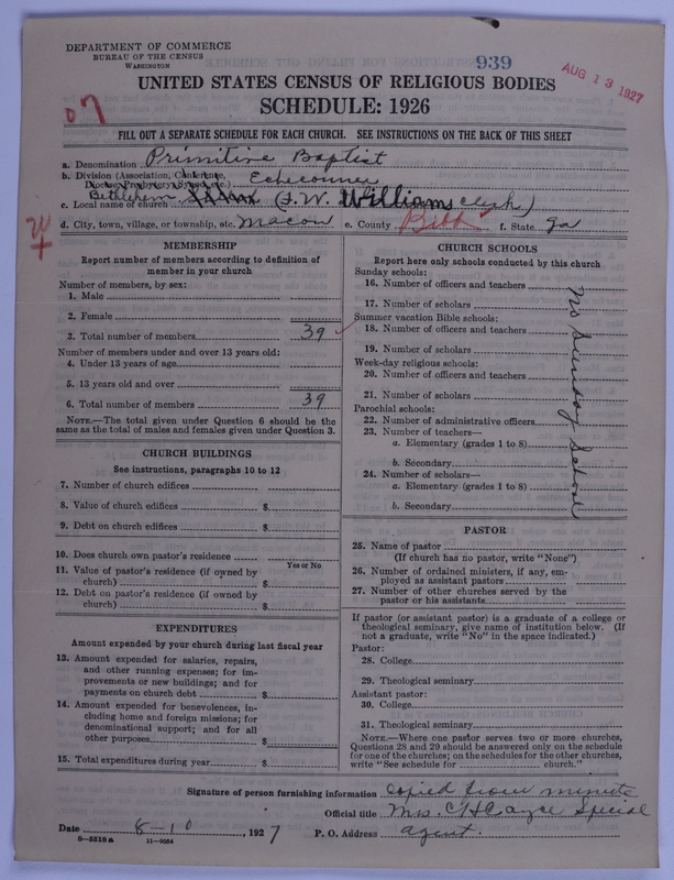 Scan of Primitive Baptists: 939