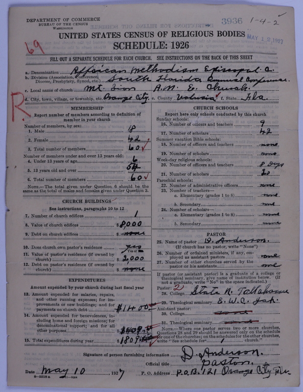 Scan of African Methodist Episcopal Church: 3936