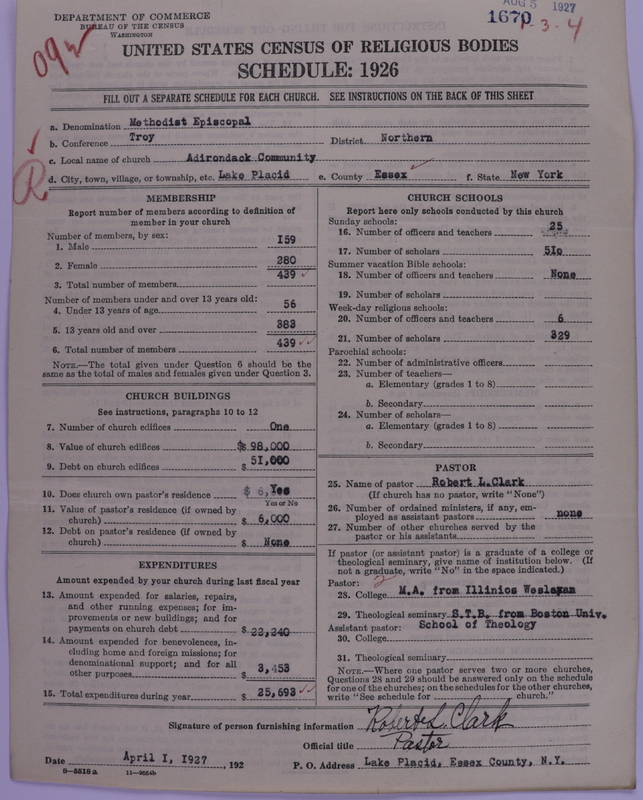 Scan of Methodist Episcopal Church: 1670