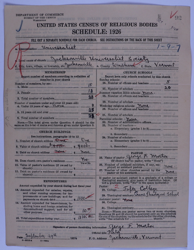 Scan of Universalist Church: 92