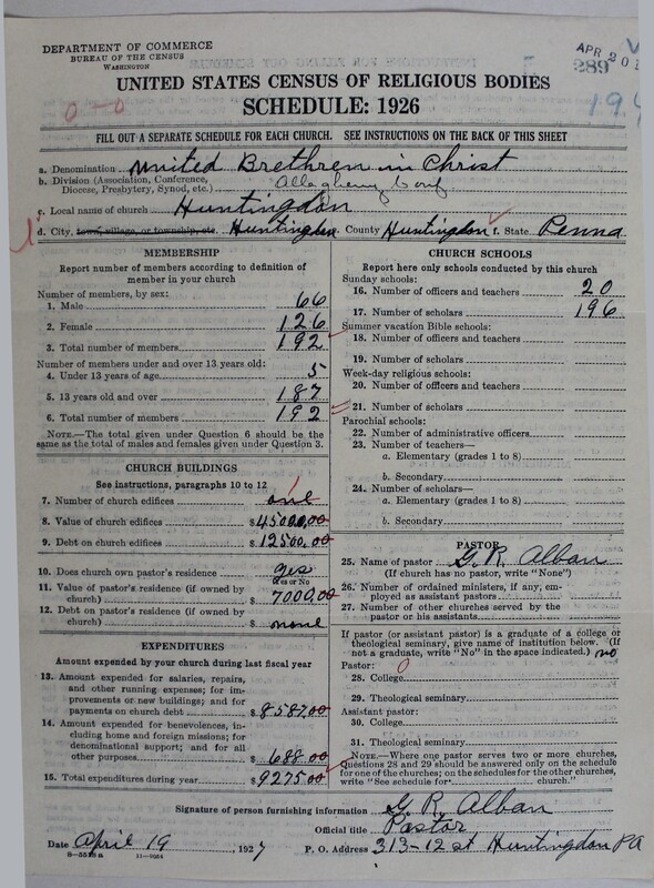 Scan of Church of the United Brethren in Christ: 289