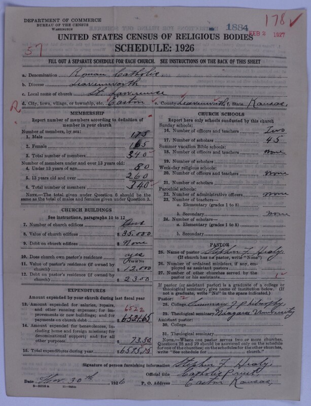 Scan of Roman Catholic Church: 1884
