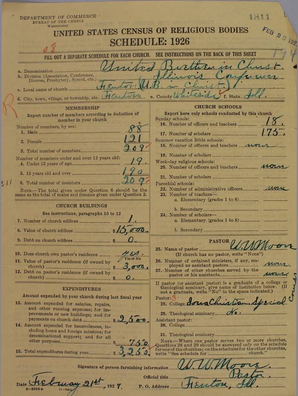 Scan of Church of the United Brethren in Christ: 1811