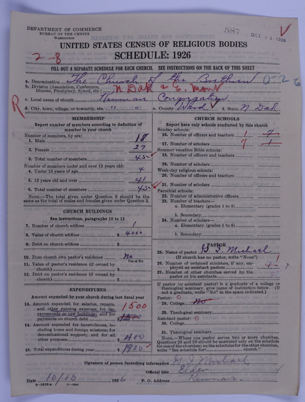 Scan of Church of the Brethren (Conservative Dunkers): 587