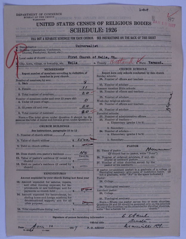 Scan of Universalist Church: 87