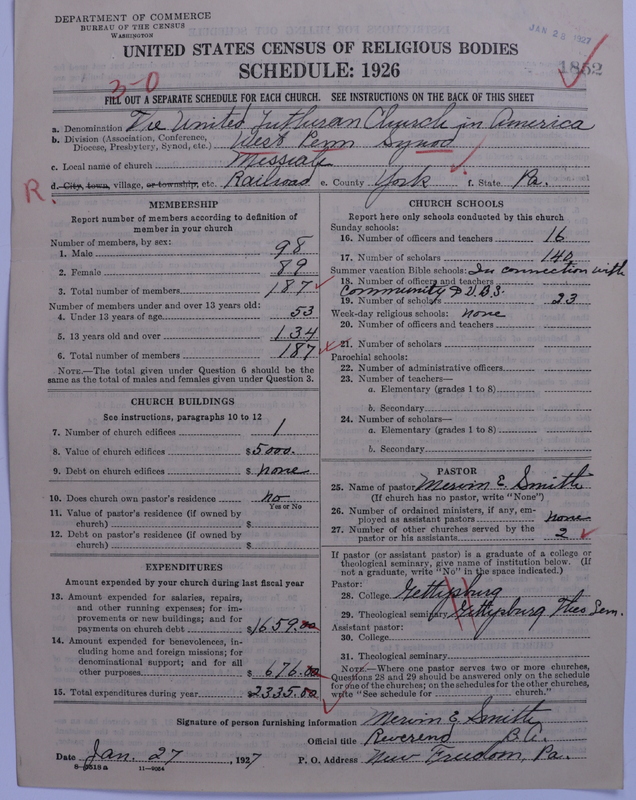 Scan of United Lutheran Church in America: 1852