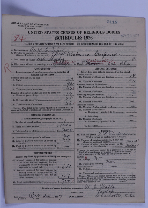 Scan of African Methodist Episcopal Zion Church: 2118