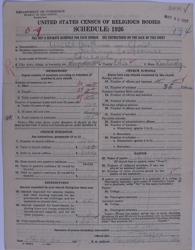 Scan of Church of the United Brethren in Christ: 2808