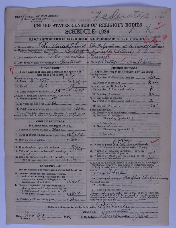 Scan of Federated Churches: 35