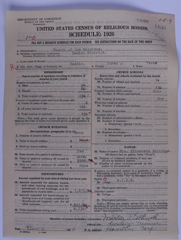 Scan of Church of the Nazarene: 1133