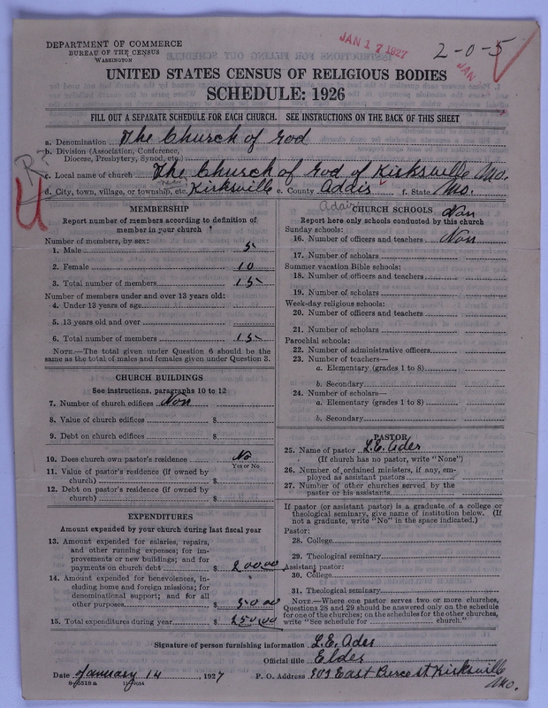 Scan of Church of God (Headquarters, Anderson, Ind.):