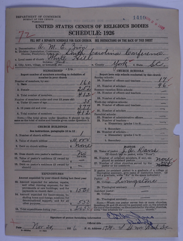 Scan of African Methodist Episcopal Zion Church: 1410