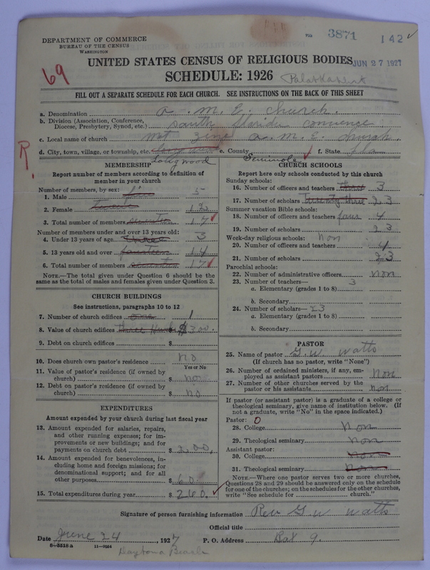 Scan of African Methodist Episcopal Church: 3871