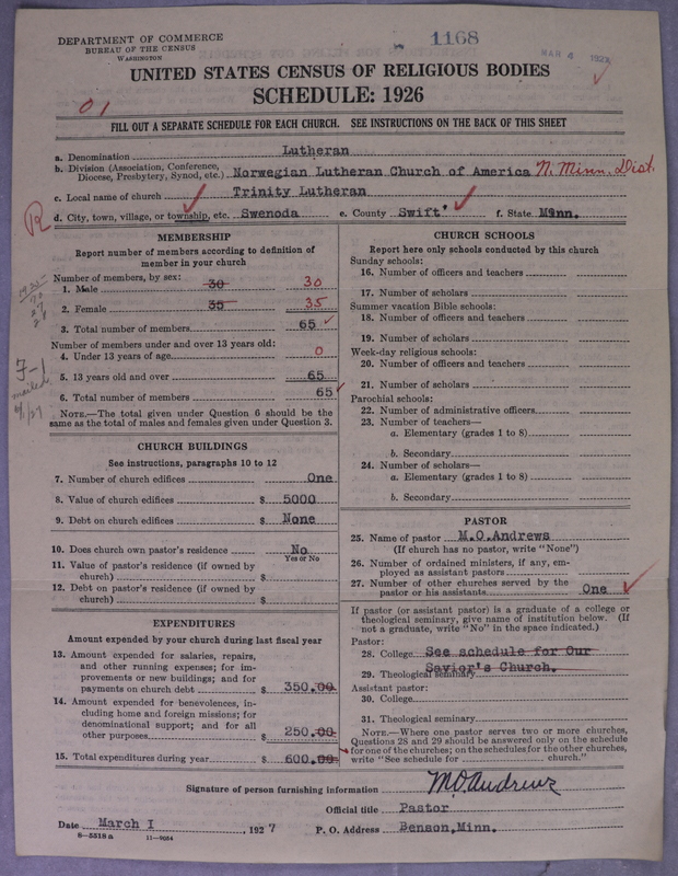 Scan of Norwegian Lutheran Church of America: 1168