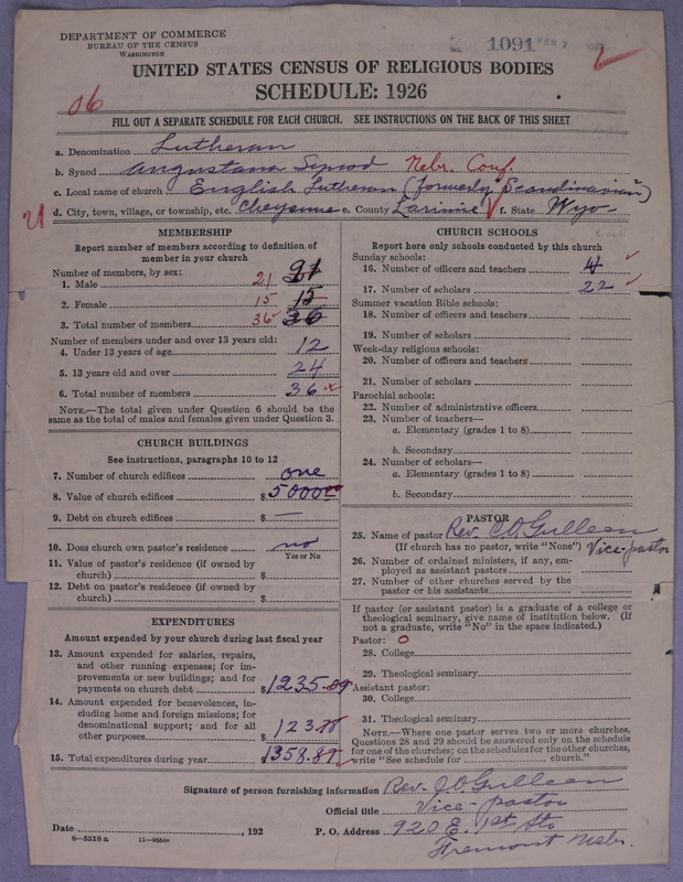 Scan of Evangelical Lutheran Augustana Synod of North America: 1091
