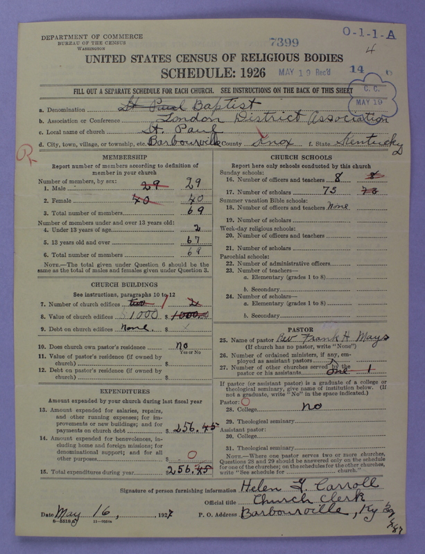 Scan of Negro Baptists: 7399
