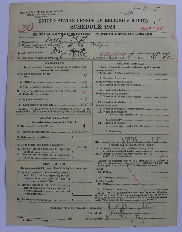Scan of Methodist Protestant Church: 1125