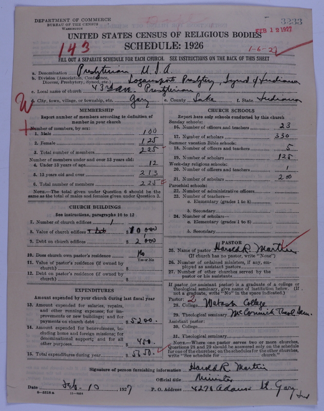 Scan of Presbyterian Church in the United States of America: 3233