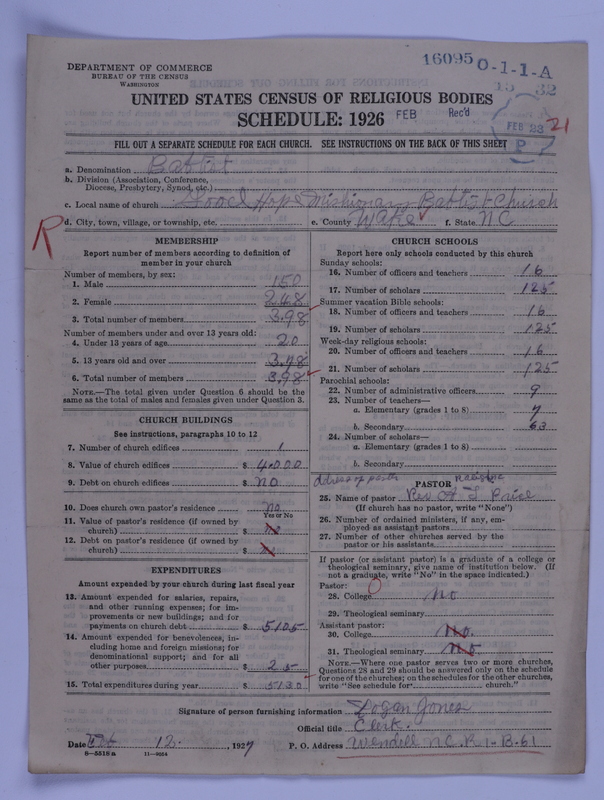 Scan of Negro Baptists: 16095