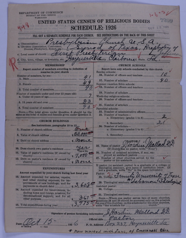 Scan of Presbyterian Church in the United States of America: 7299