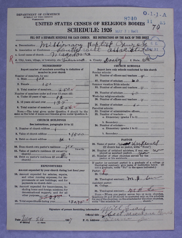 Scan of Negro Baptists: 8740