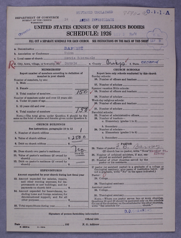 Scan of Negro Baptists: 8590a