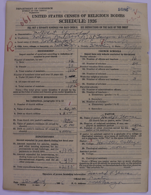 Scan of Methodist Episcopal Church: 1686