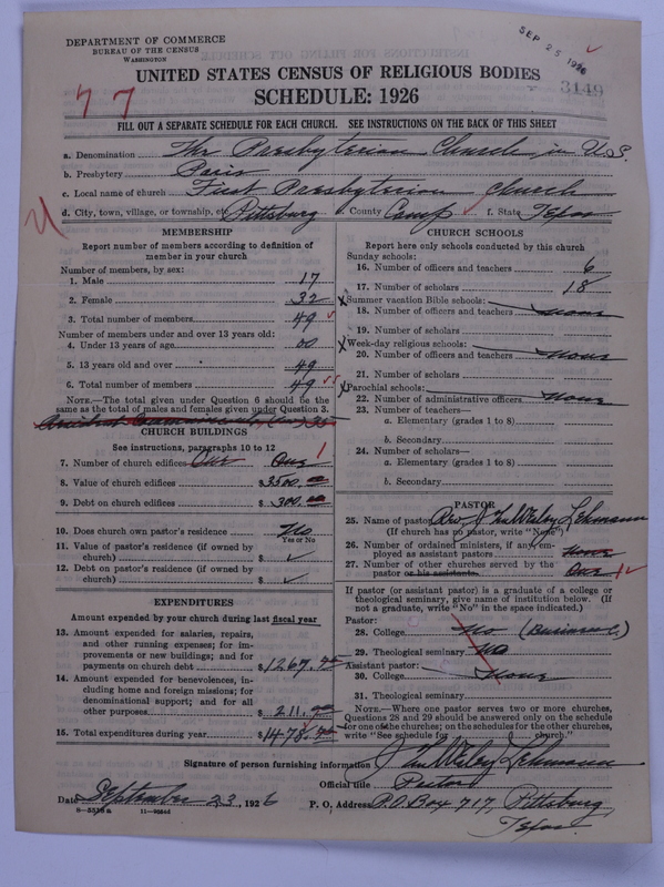 Scan of Presbyterian Church in the United States: 3149