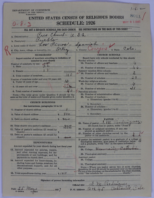 Scan of Presbyterian Church in the United States of America: 8011